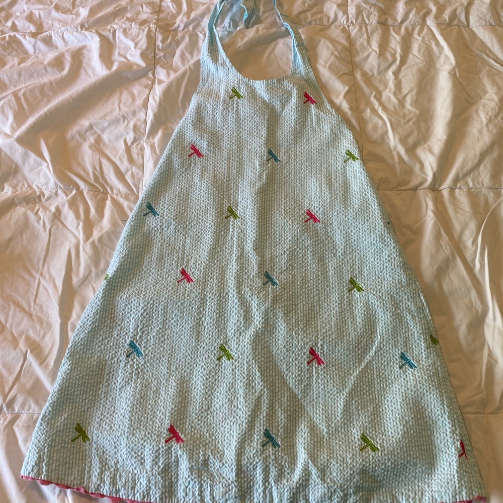 Halter Seersucker Dress